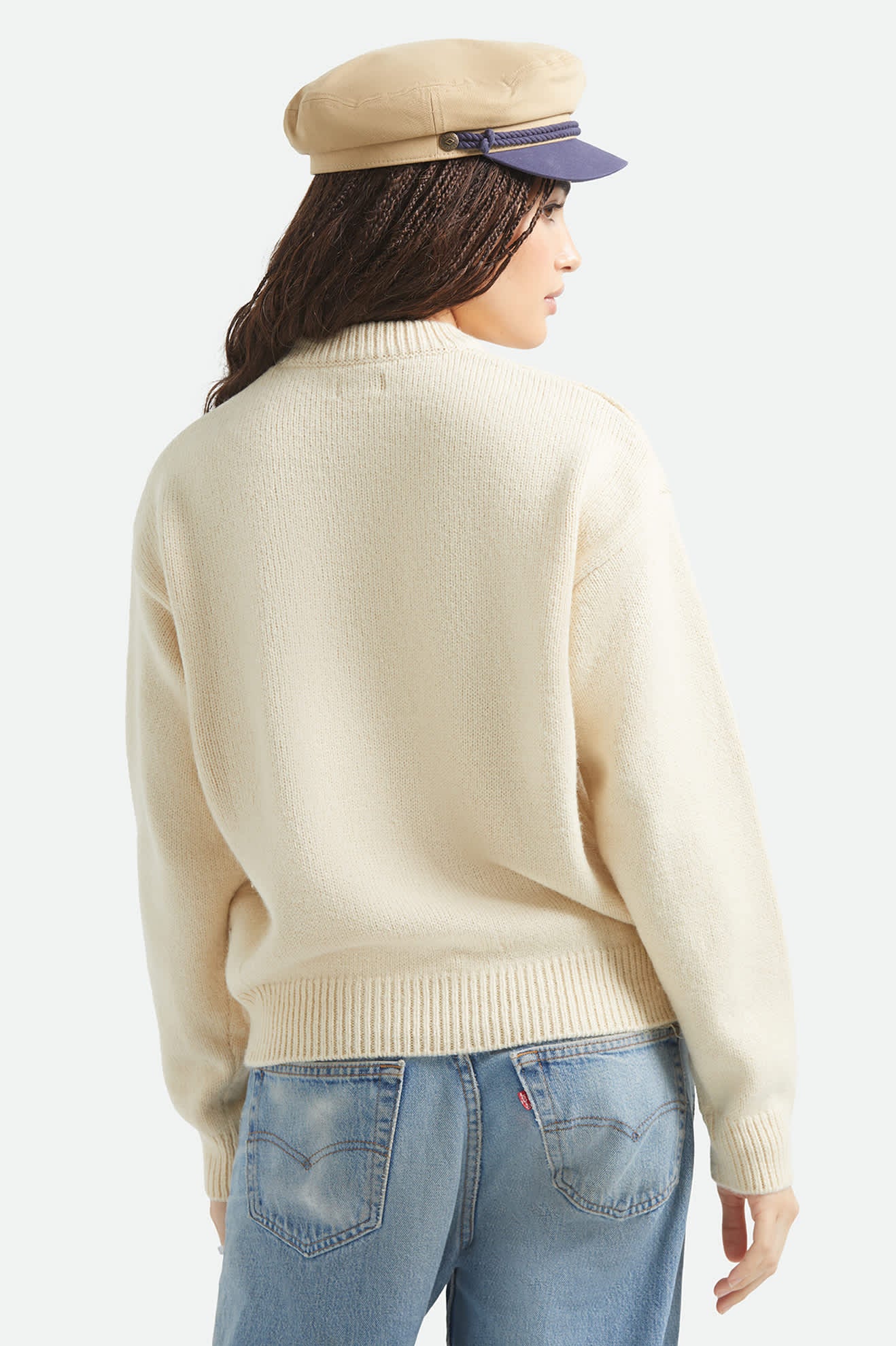 brixton-ranching-club-crew-pullover-whitecap-cowboy-stickerei image 4