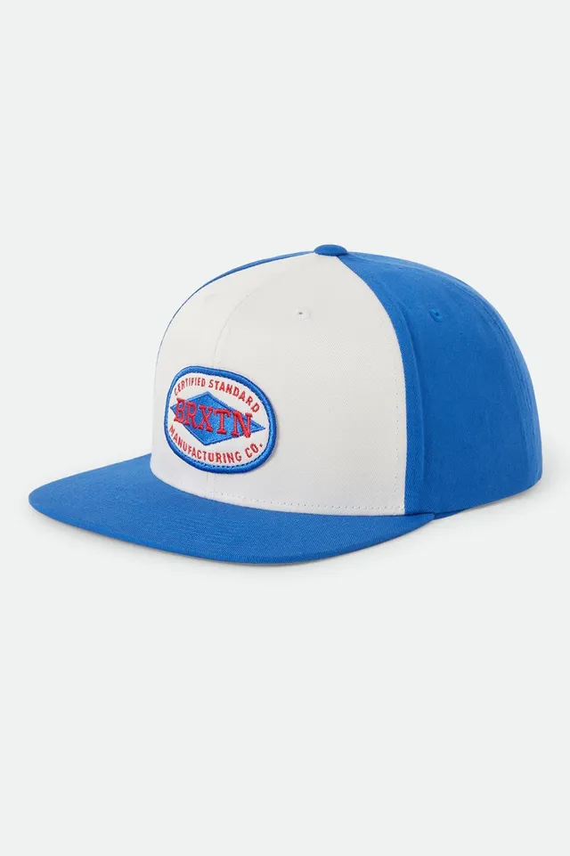 brixton-meyers-snapback-cap-off-white-electric-indigo-flat-bill image 1