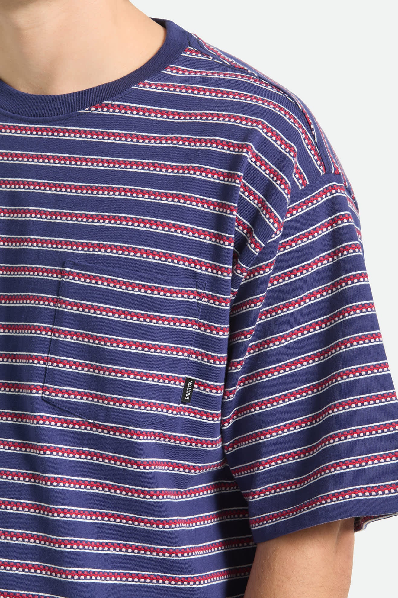 brixton-poolside-pique-box-crop-t-shirt-navy-baumwolle image 5