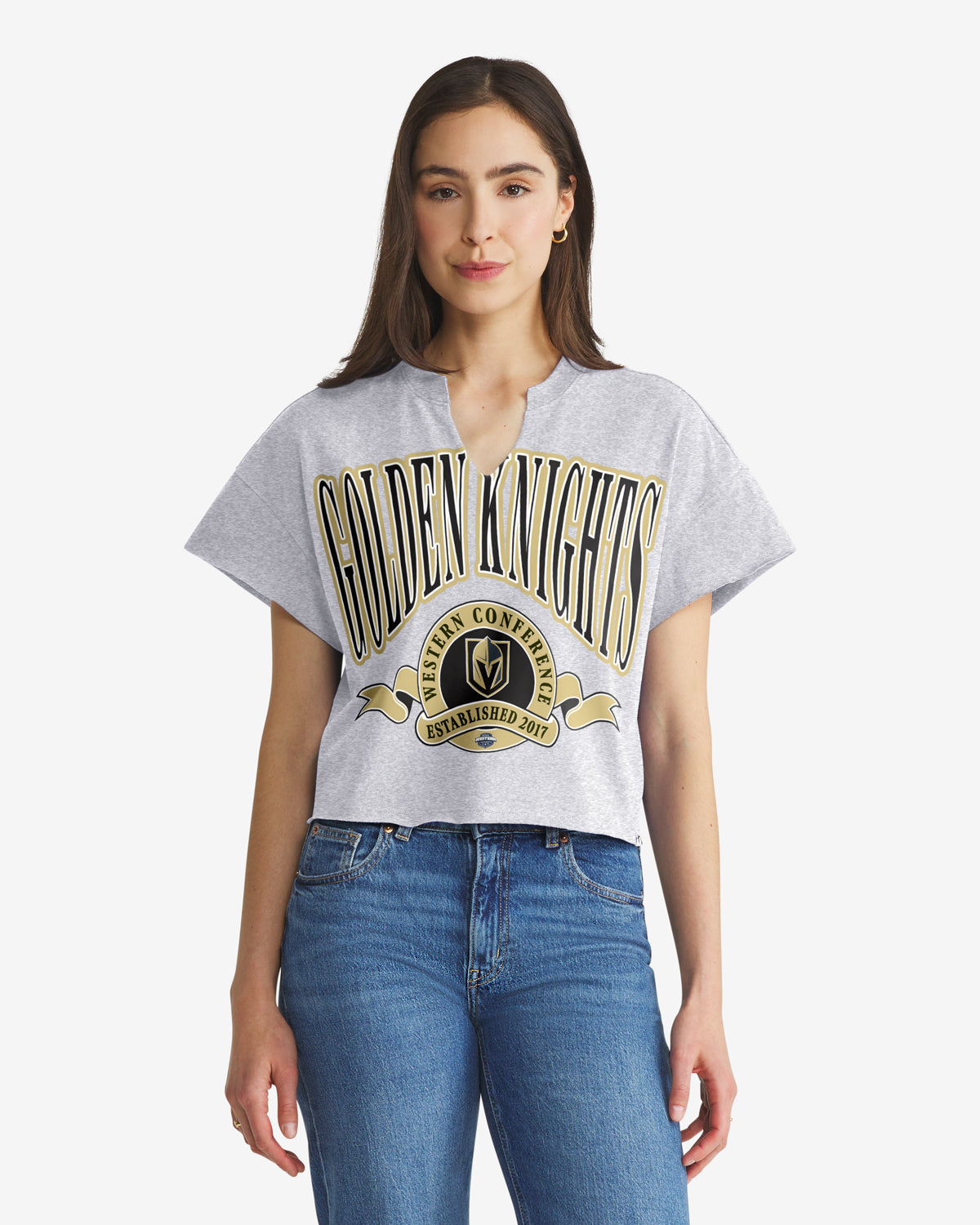 47-headline-crew-banners-out-damen-t-shirt-quartz-grey image 1