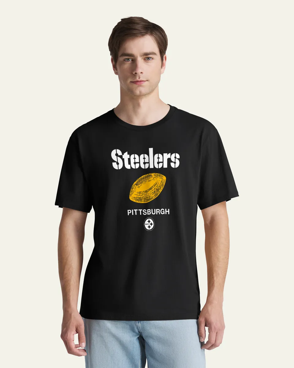 47-foundation-tee-steelers-t-shirt-herren-schwarz-baumwolle image 1
