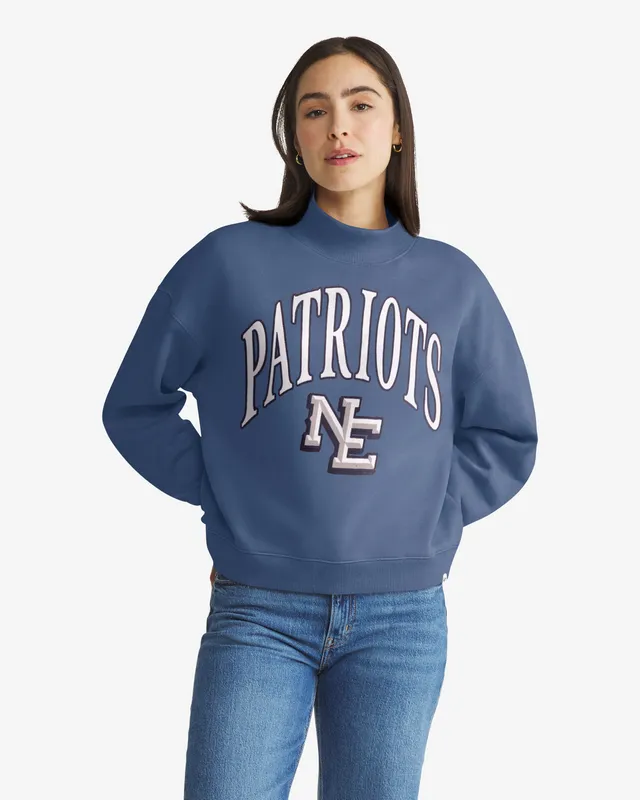 47-brand-vantage-patriots-mock-neck-sweatshirt-elmwood-blue image 1