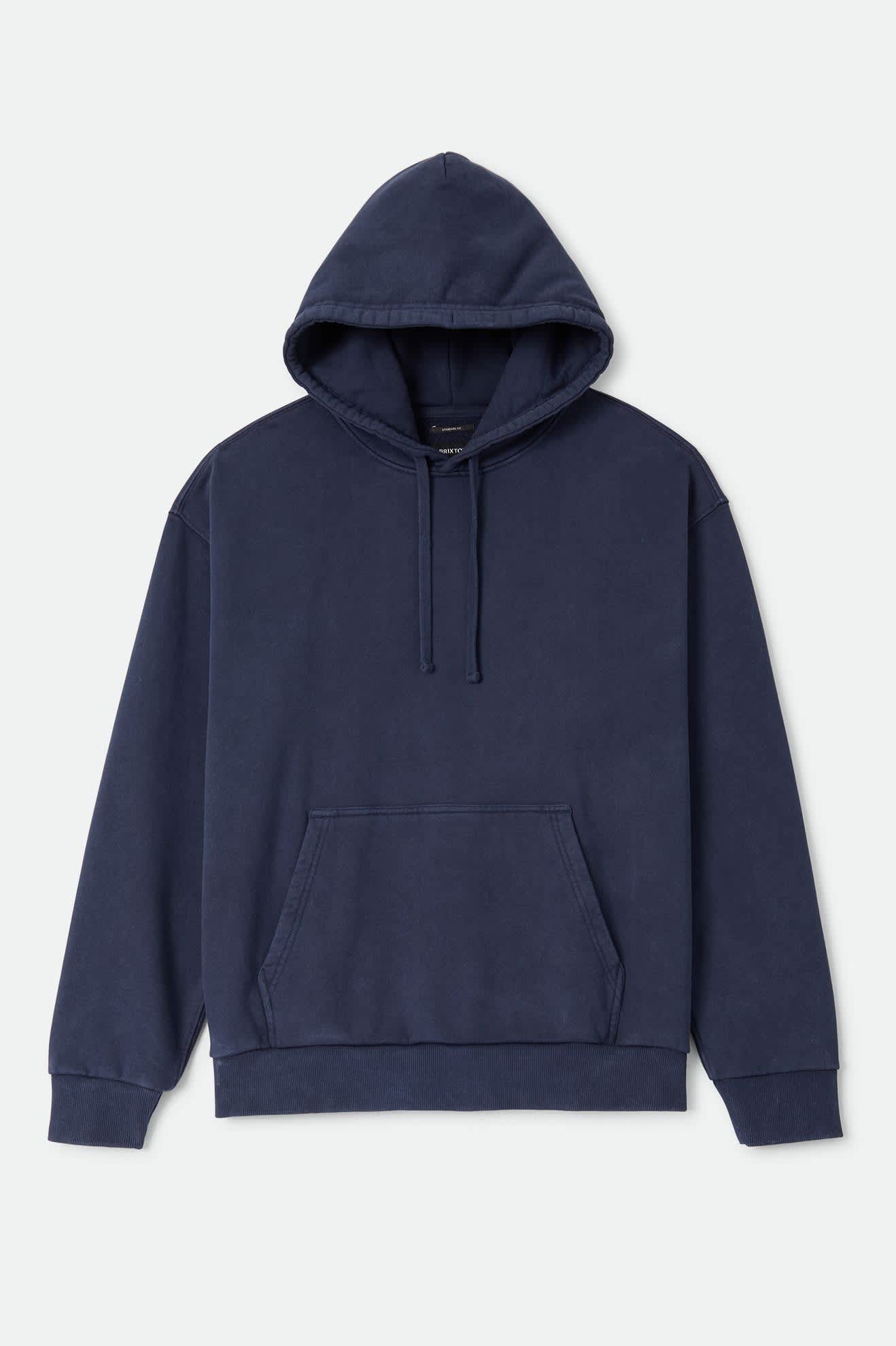 brixton-baseline-hood-fleece-washed-navy-vintage-wash image 1