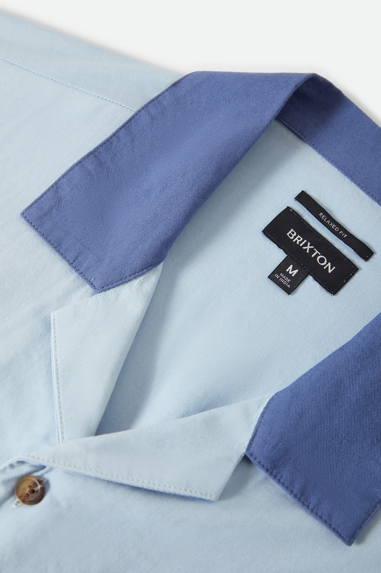 brixton-lafayette-kurzarmhemd-herren-blue-aura-viskose image 8