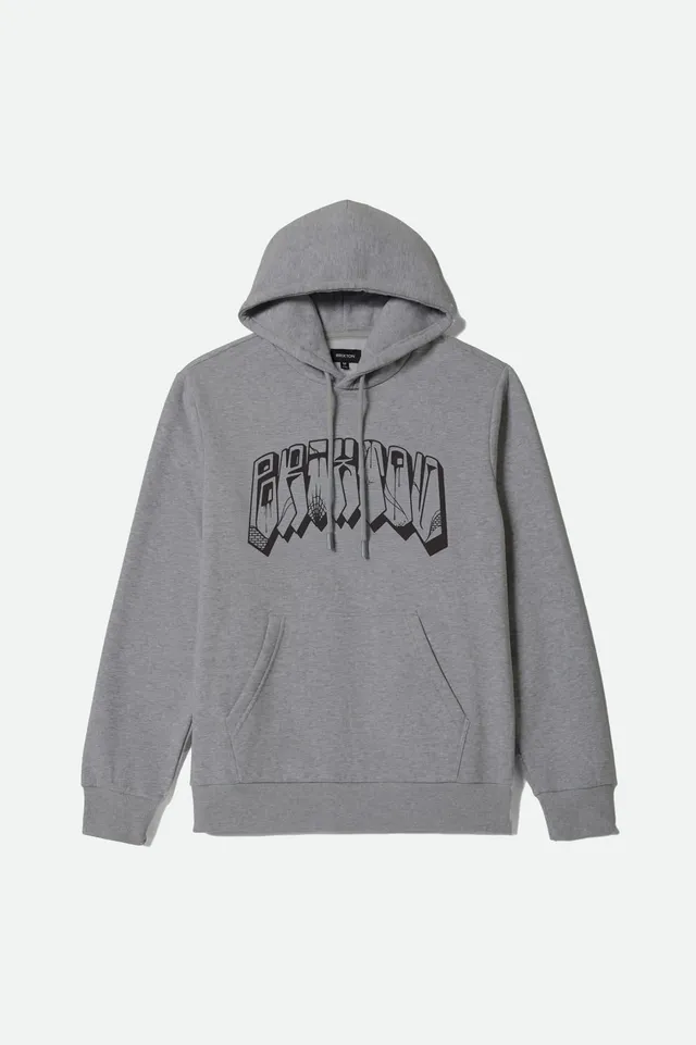 brixton-banded-hoodie-gunmetal-heather-herren-fleece image 1