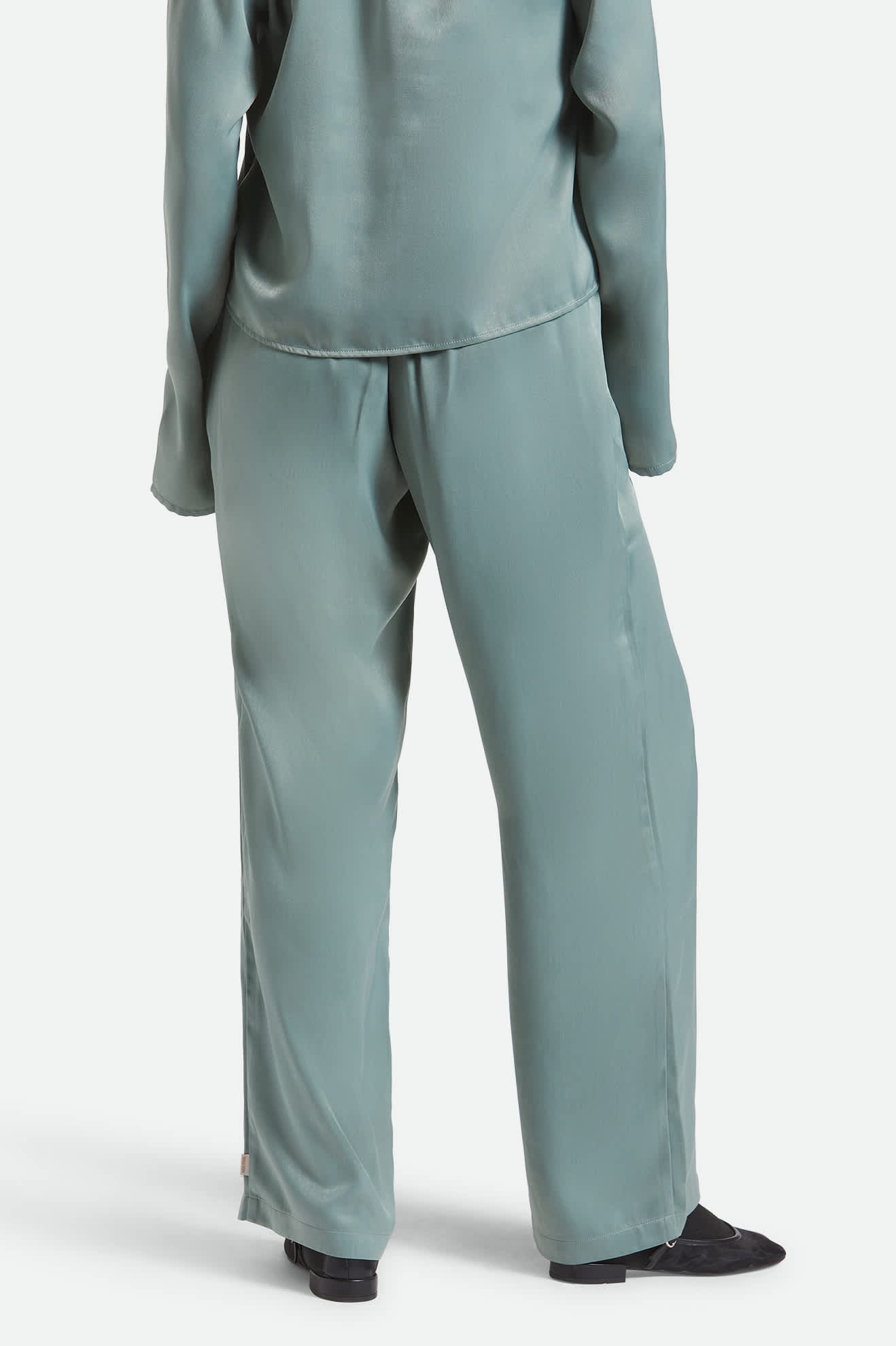 brixton-soho-silky-pant-blue-green-shine-satinhose image 3