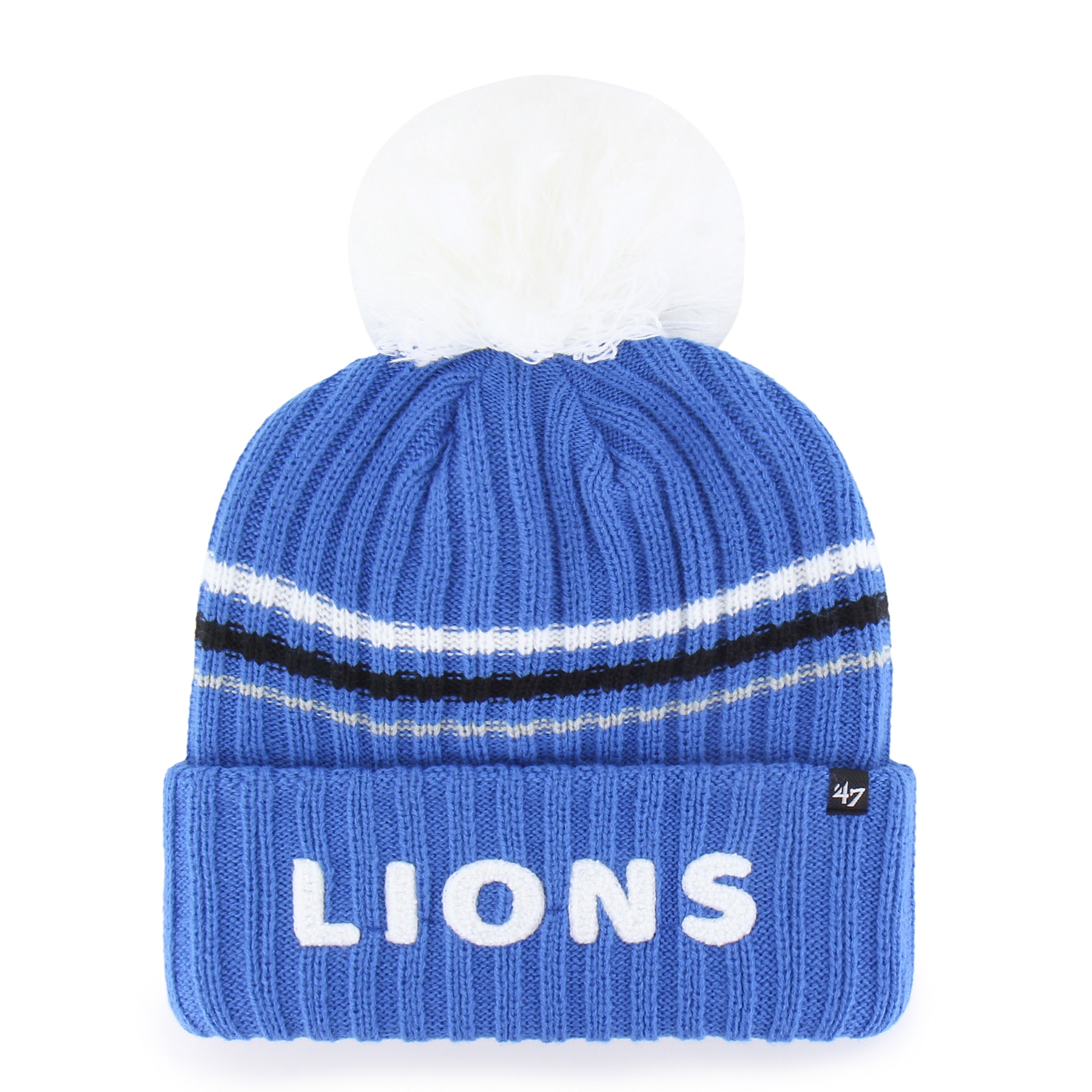 47-cuff-knit-detroit-lions-beanie-blue-raz-damen image 1