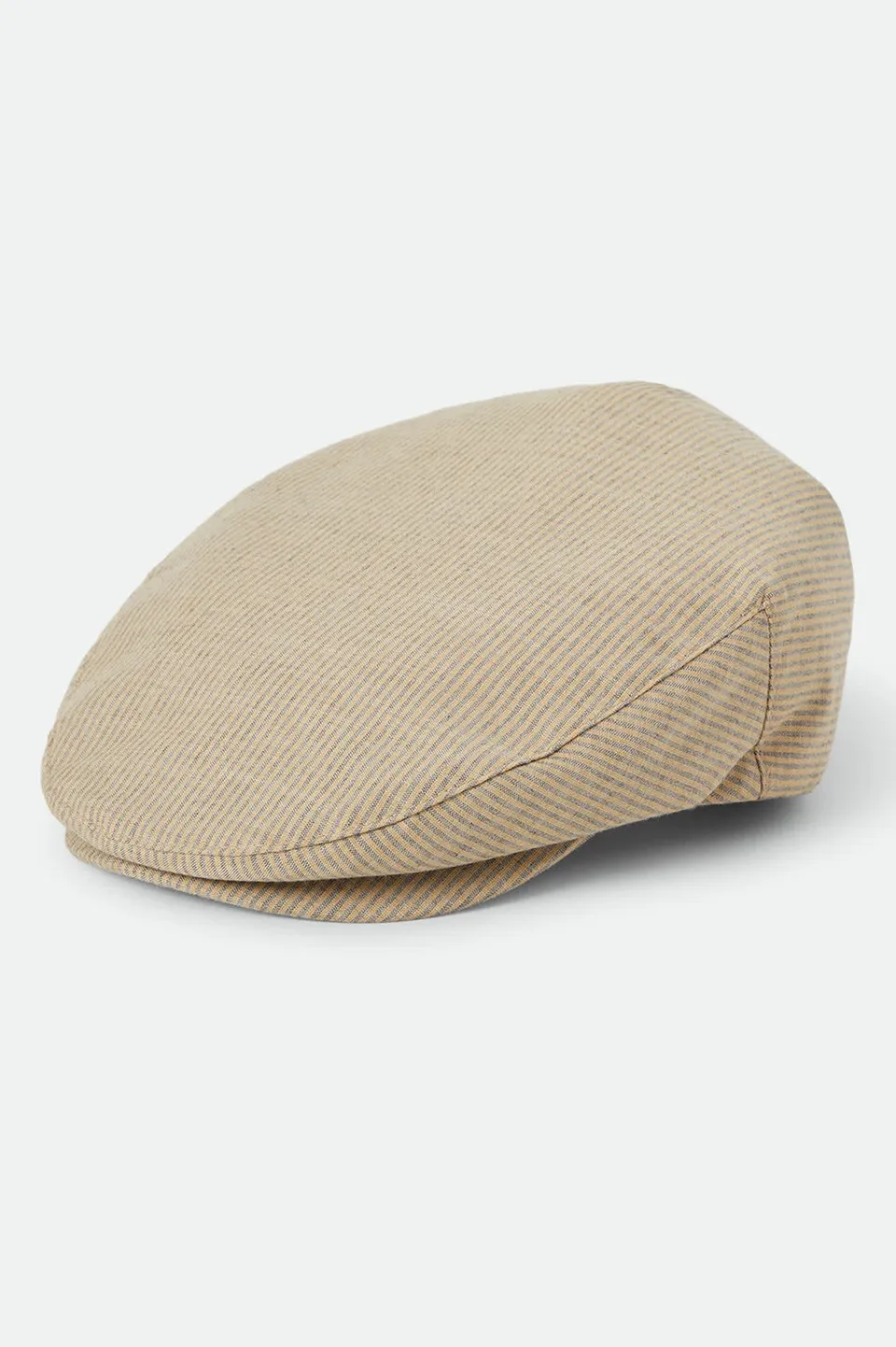 brixton-hooligan-flat-cap-khaki-stripe-washed-black-canvas image 1