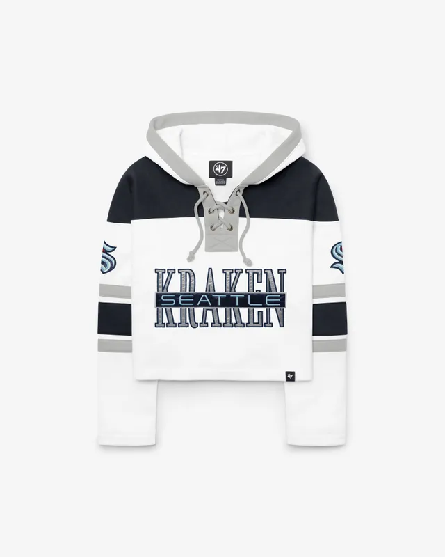 47-brand-lacer-seattle-kraken-hoodie-damen-white-wash-cropped image 1