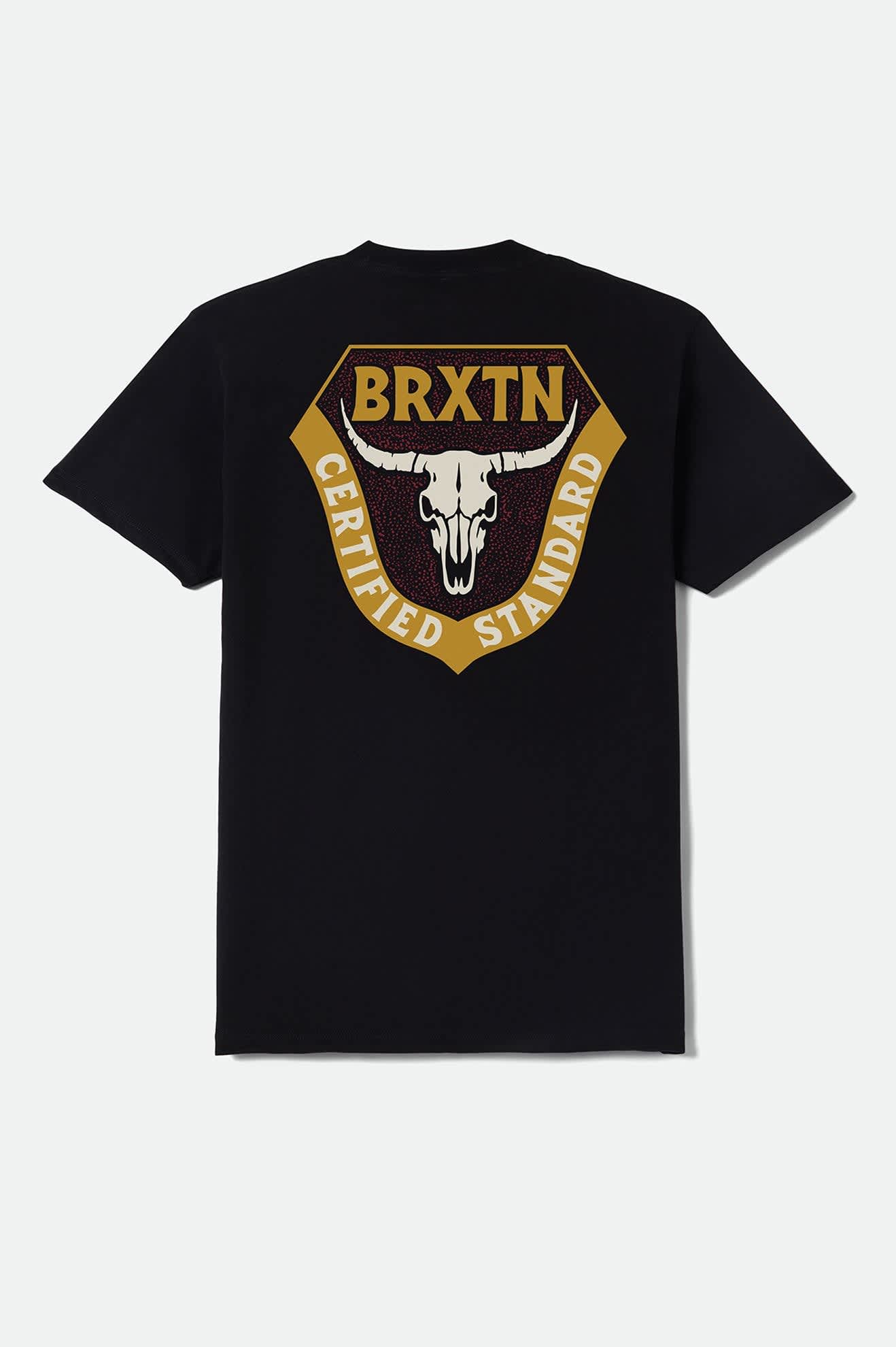 brixton-fraser-standard-t-shirt-black-baumwolle image 2