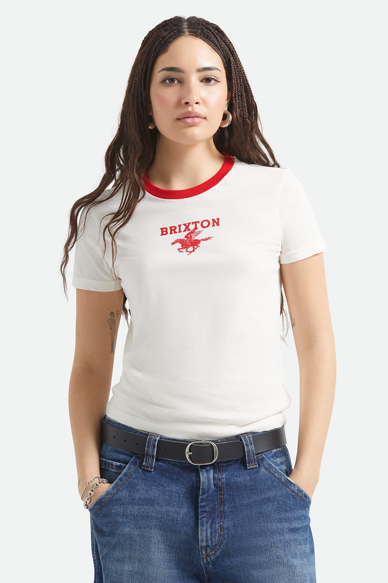brixton-pegasus-slim-crew-t-shirt-vintage-white-printshirt image 5