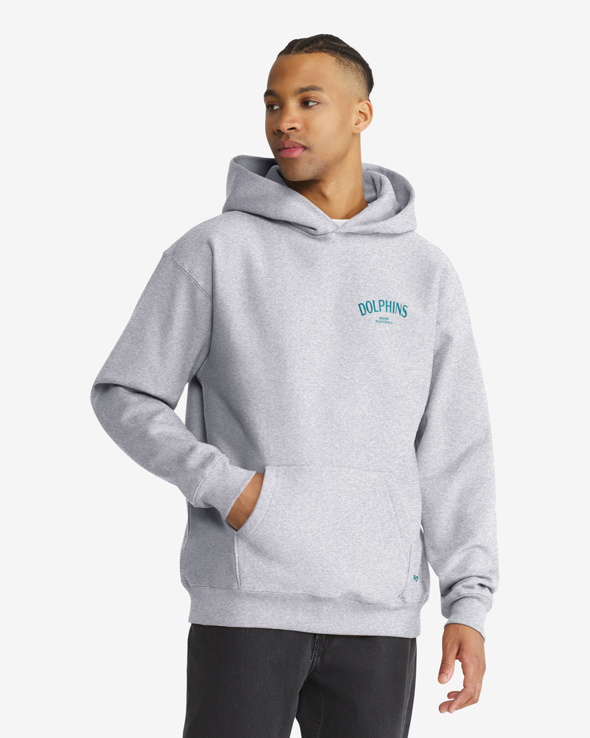 47-foundation-hood-miami-dolphins-hoodie-grau-fleece image 2