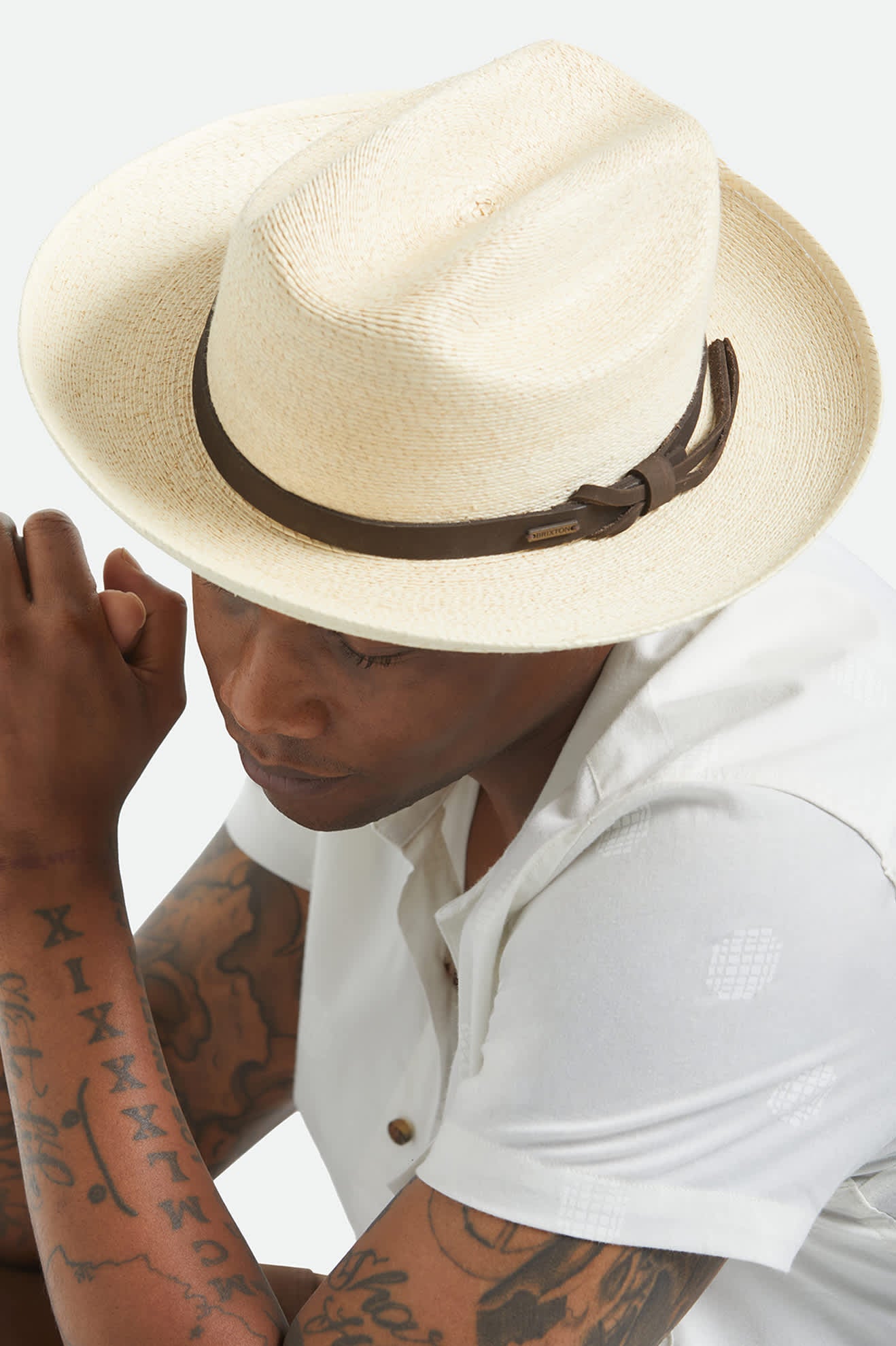 brixton-hitch-straw-ranch-fedora-strohhut-bone image 2
