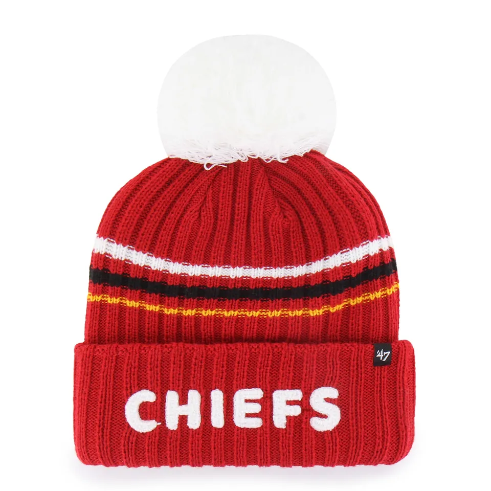 47-knits-kansas-city-chiefs-fuzzy-script-beanie-rot-damen image 1