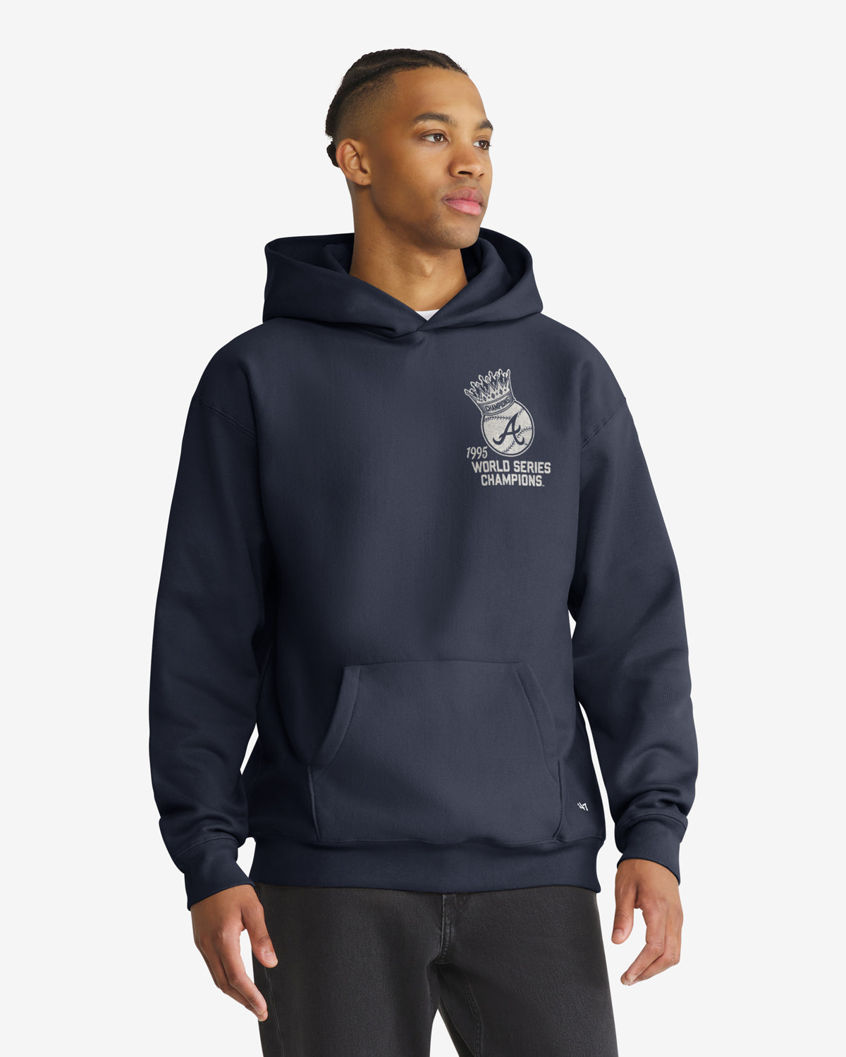 47-brand-47-foundation-hood-braves-hoodie-navy-herren image 2
