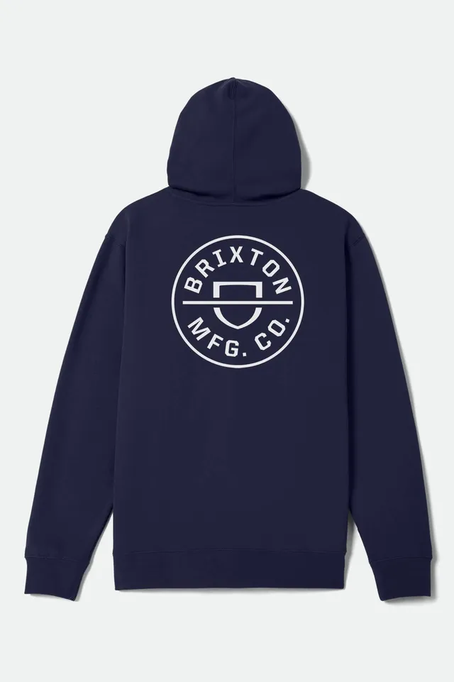 brixton-crest-hoodie-classic-navy-white-kapuzenpullover image 1